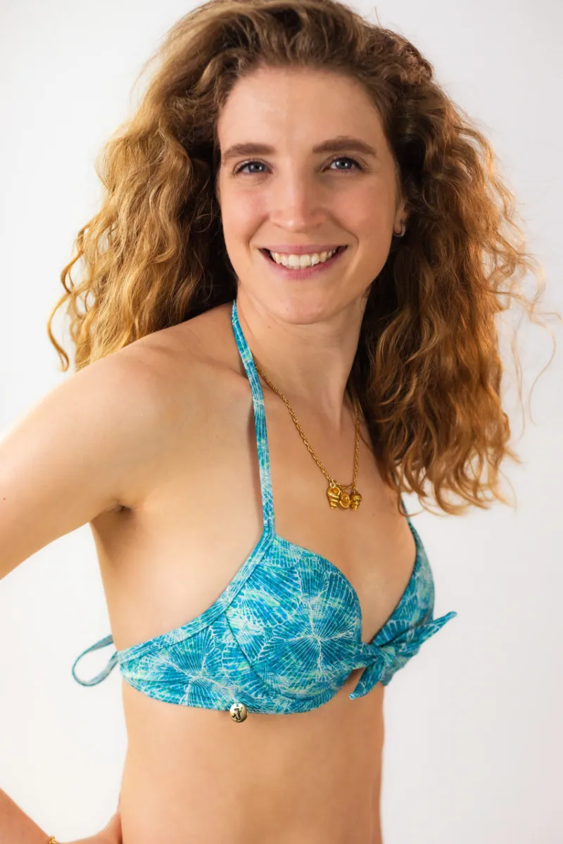 Sereia Guardiã Oceanic Girls Brazilian cup bikini top in exclusive ocean print