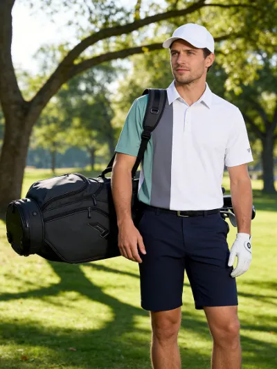 Maelreg Golf Moisture Wicking Color Block Polo Shirts in vibrant colorway