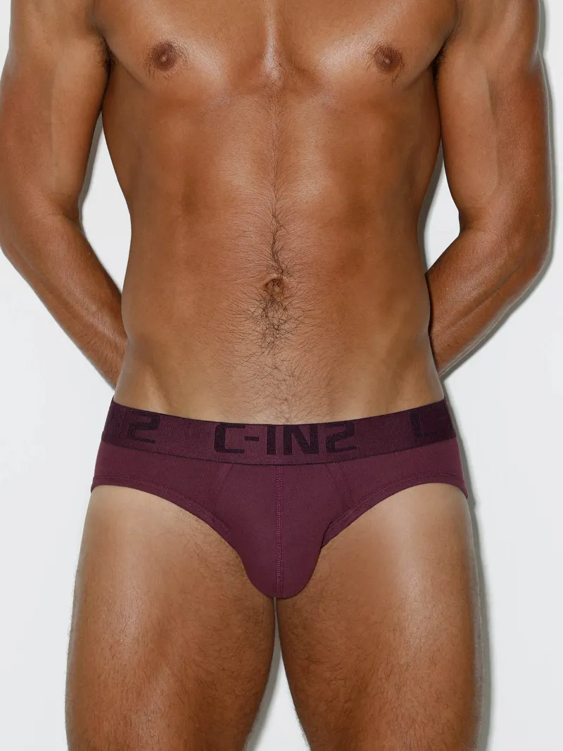 C-IN2 Core Low Rise Brief Wine Burgundy, front view