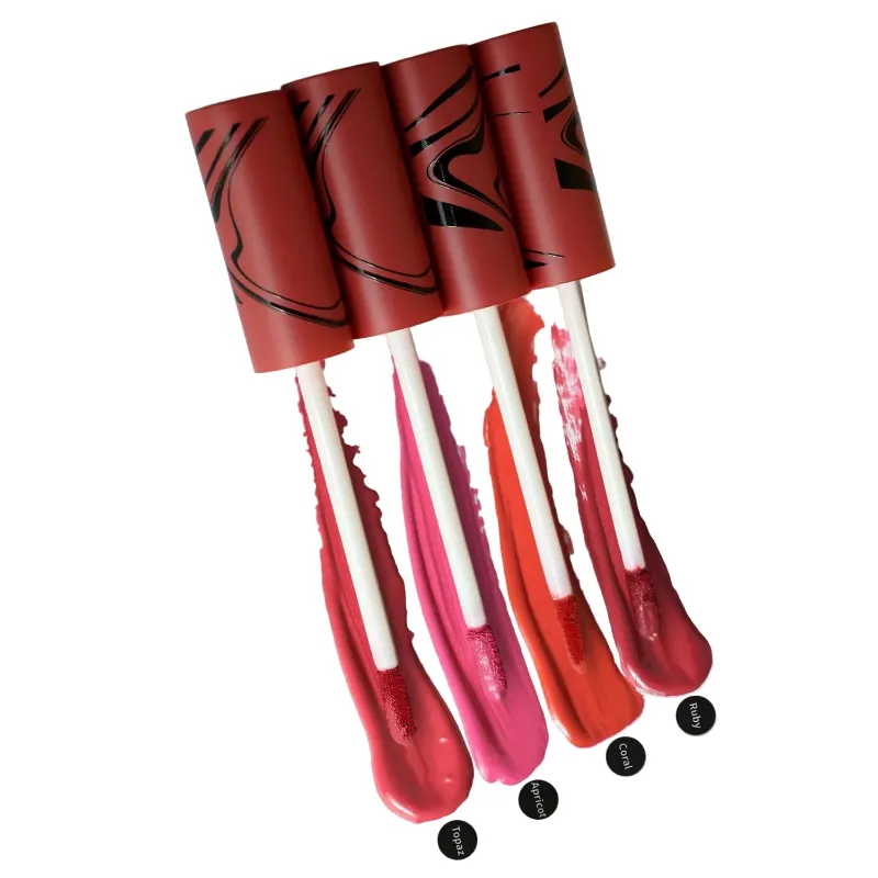 Nuban Beauty In My Skin Liquid Blush, four liquid blush tubes in vibrant shades