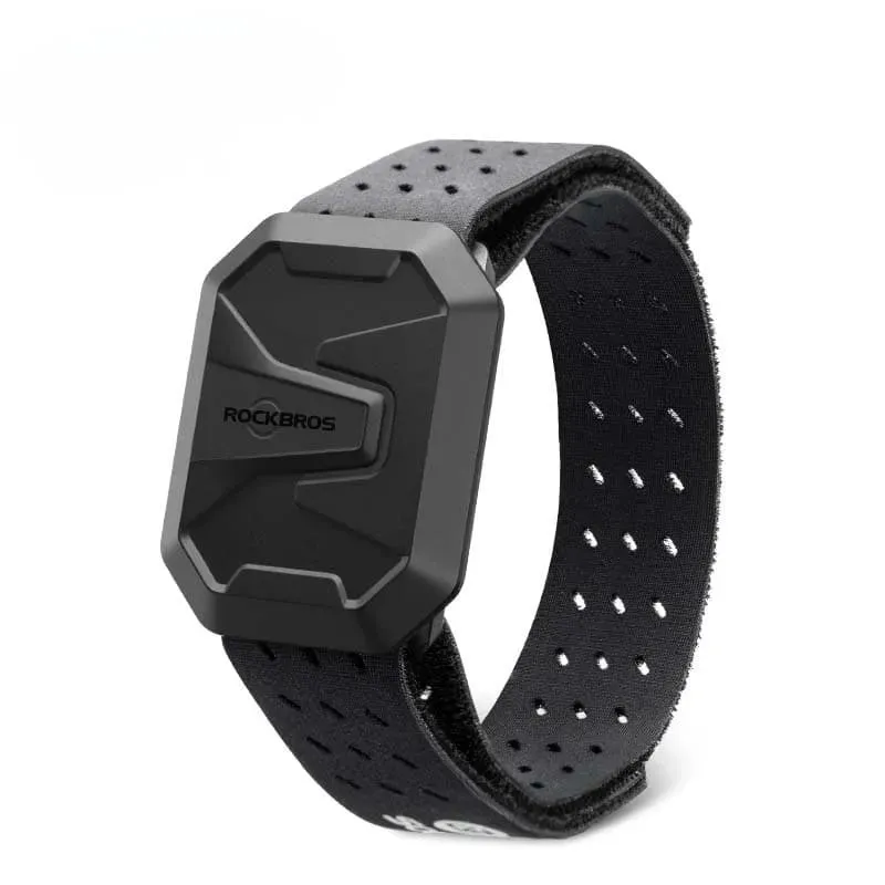 RockBros US Bluetooth ANT+ Dual Mode Armband Heart Rate Monitor worn on upper arm