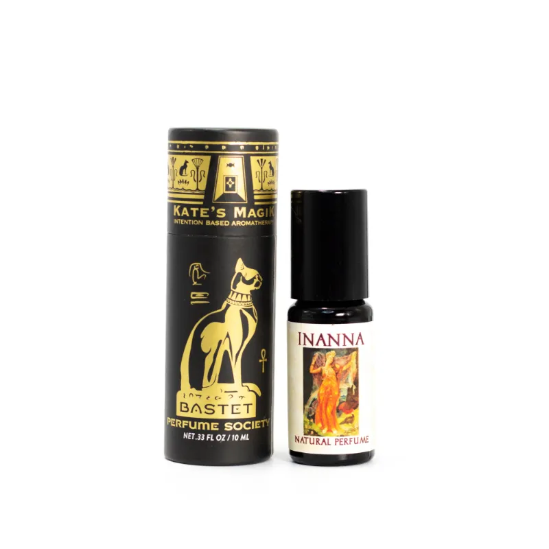 Kates Magik INANNA perfume roll-on bottle with organic jojoba and essential oil blend