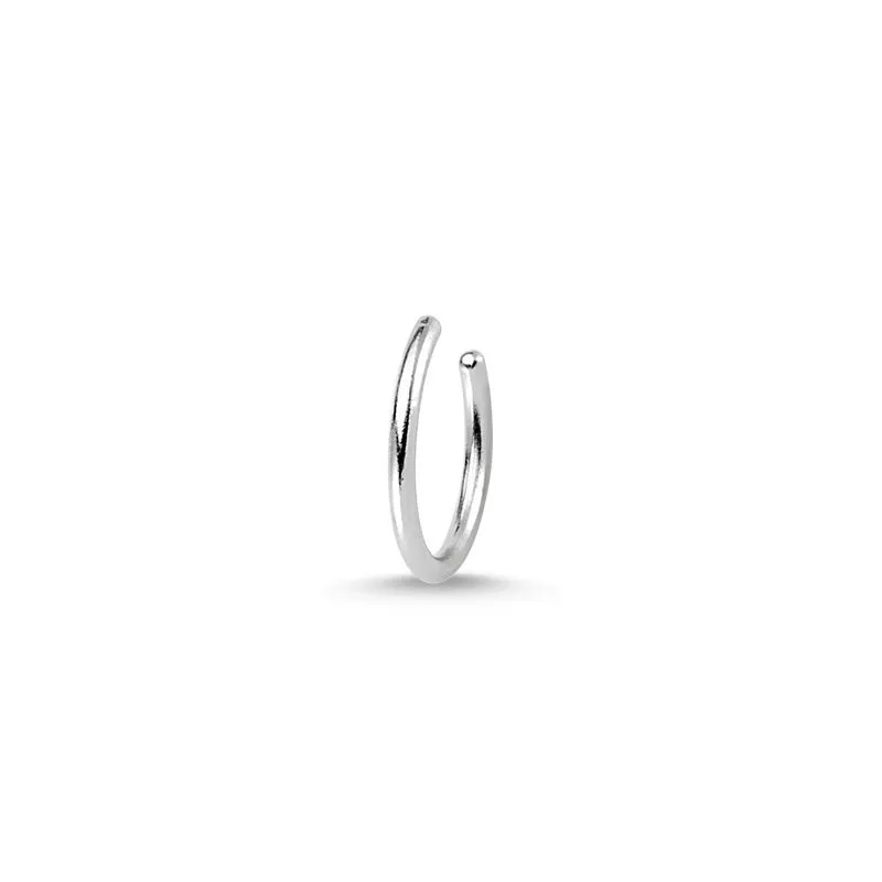 Amorium Jewelry Handmade Dainty Simple Silver Thin Hoop Earrings, delicate mini hoops against white background