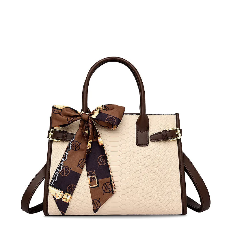 Bond & Mason The Christy Handbag shown with vegan leather body and detachable strap