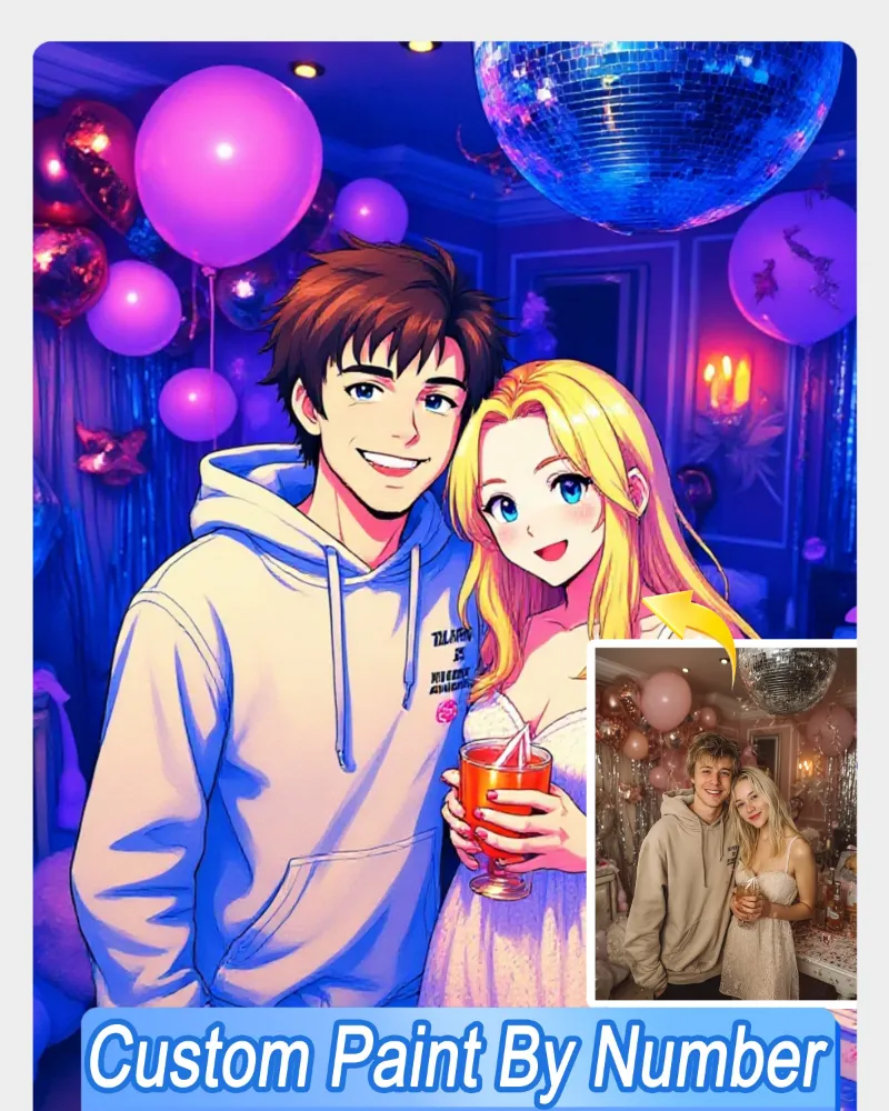 Maikoo Art AI Magical Fantasy Anime Style Art From Your Photo custom paint by numbers kit