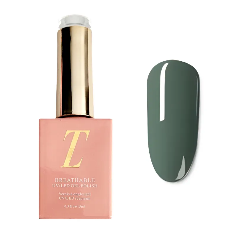 Tuesday in Love Green Machine olive khaki green halal UV gel nail polish bottle