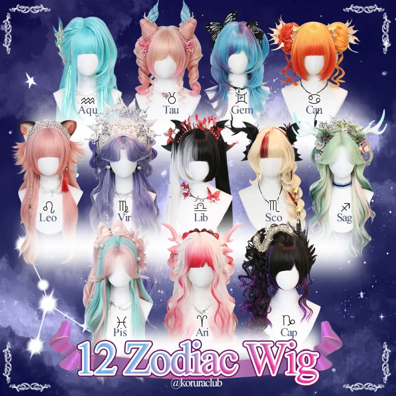 Koruraclub Korura Original Wig #023 12 Zodiac Wigs in high-temperature synthetic fiber