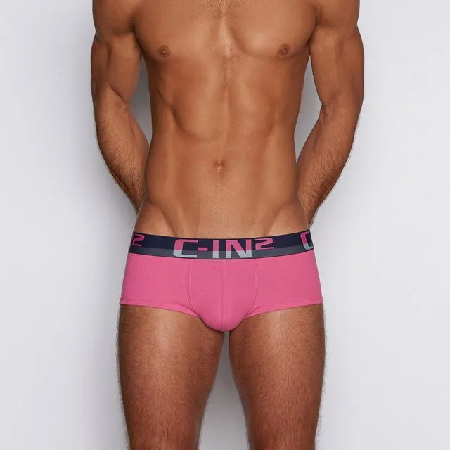 C-IN2 C-Theory Mid Rise Brief Plato Pink, front view