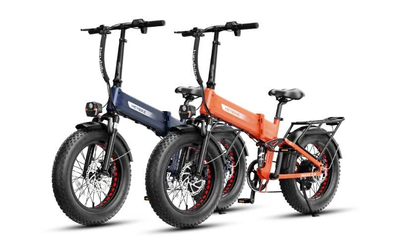 Heybike Mars 3.0 combo bundle with full-suspension folding e-bike and accessories
