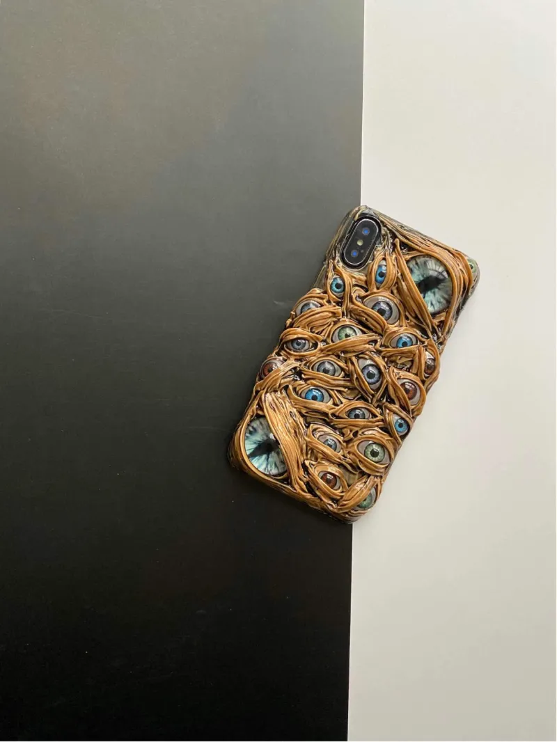 Techypop The Eyes Glow in the Dark Handmade Designer iPhone Case with glowing eye design