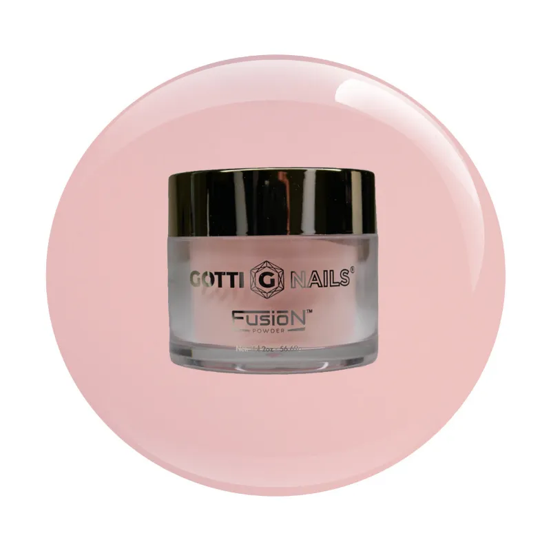 Gotti Nails #107F Fusion Powder in Soapy Shower, a soft clean nude shade