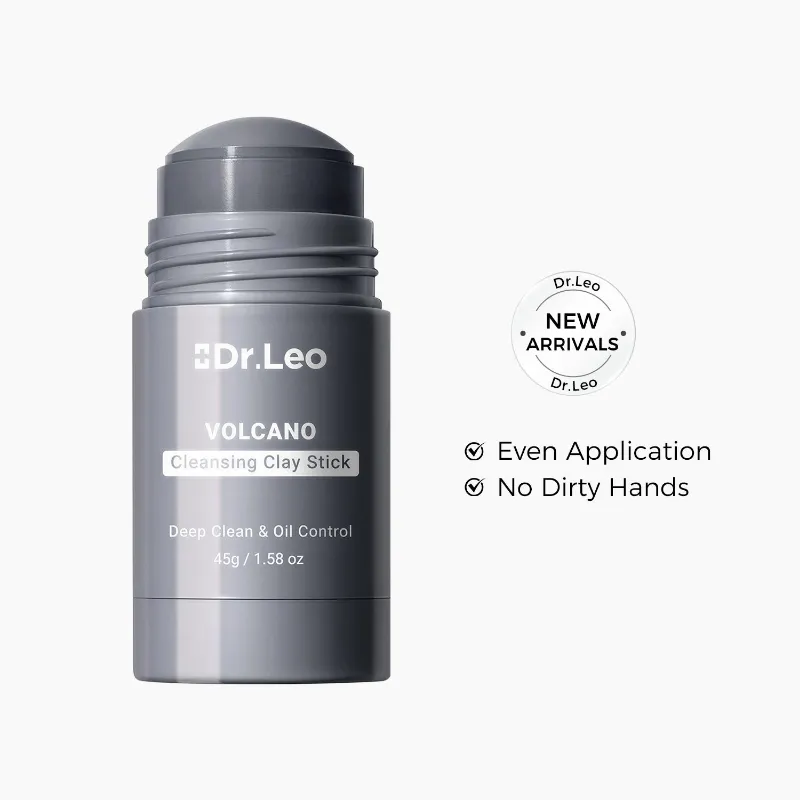 Dr Leo Volcano Cleansing Clay Stick in twist-up tube packaging