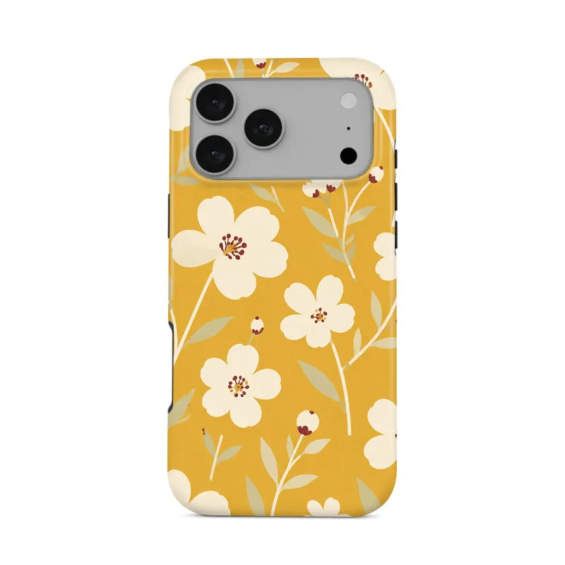 COBAK Case Marigold Tough Phone Case with bright yellow-orange flower print