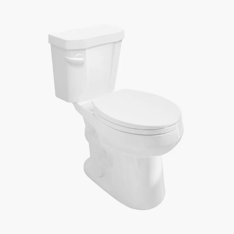 HOROW 2 Piece Toilet Round Skirted Toilet Model HWTT-R01S with sleek skirted design