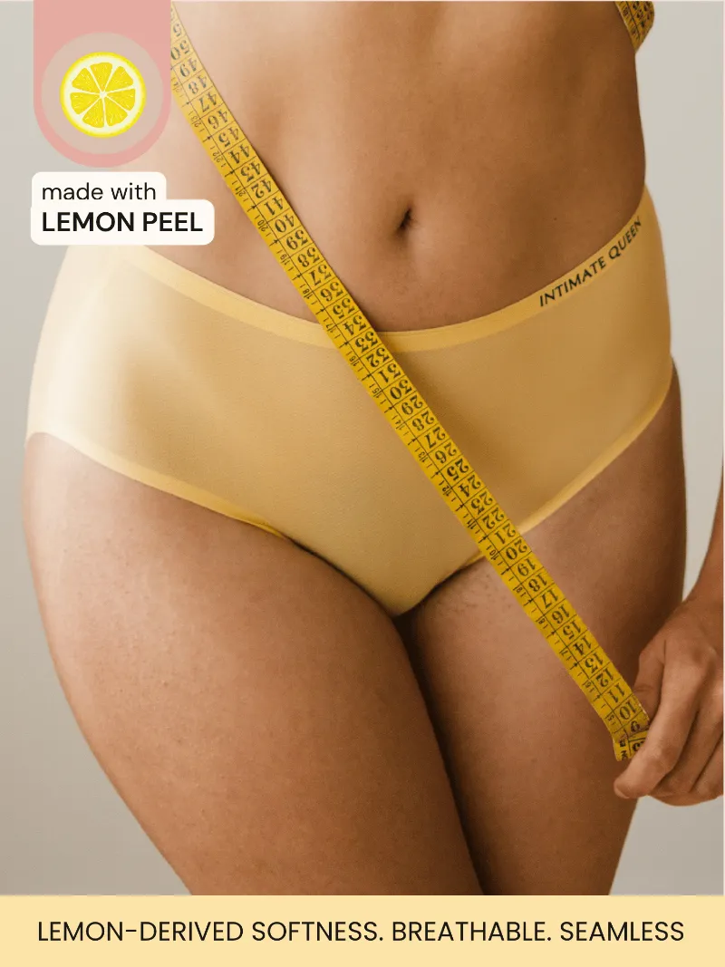 Intimate Queen Lemon Bae Wellness Seamless Briefs in nude