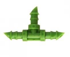 Mass Hydroponics 1/4 inch tubing barbed tee fitting for drip irrigation, three-way connector