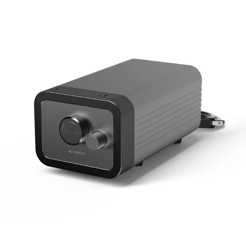 Mass Hydroponics AC Infinity Hydroponics Air Pump showing compact pump with air tubing