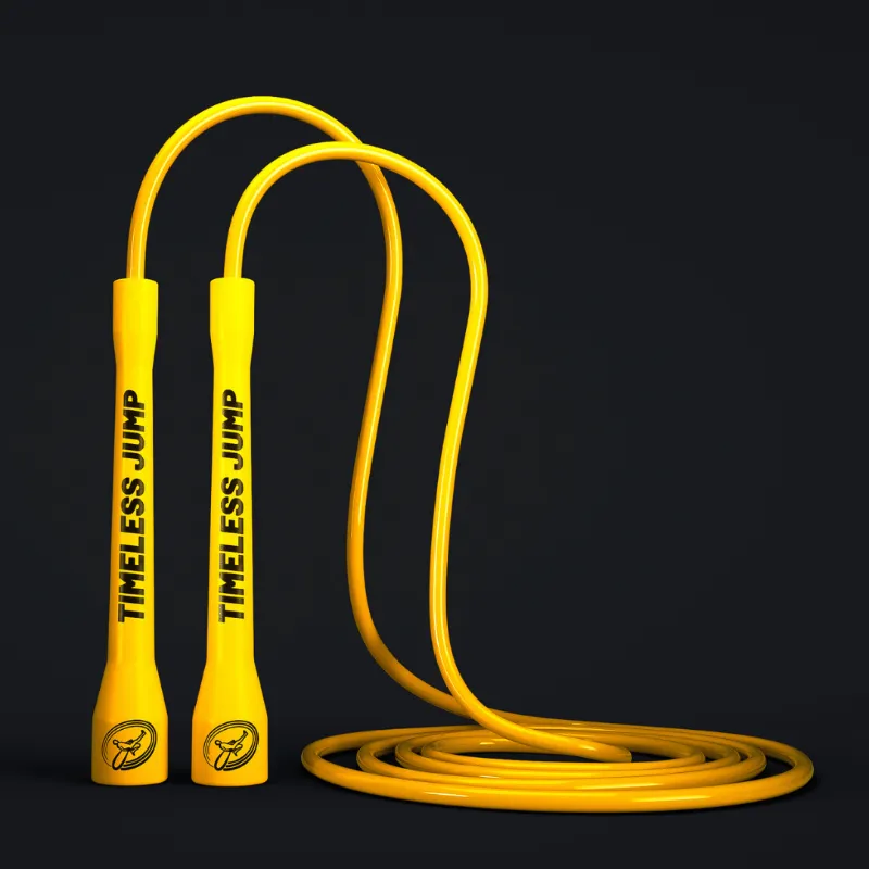 Timeless Jump Rope PVC Thunderbolt Yellow jump rope with ergonomic handles