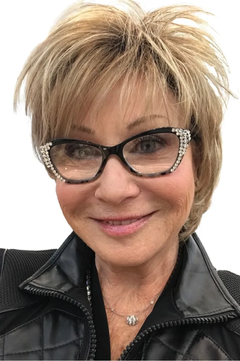 Godiva's Secret Wigs Bling Reading Glasses black and tortoise cat-eye with crystal accents