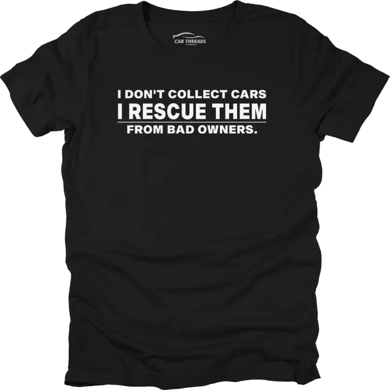 Car Threads I Don’t Collect Cars T-shirt, slogan tee laid flat