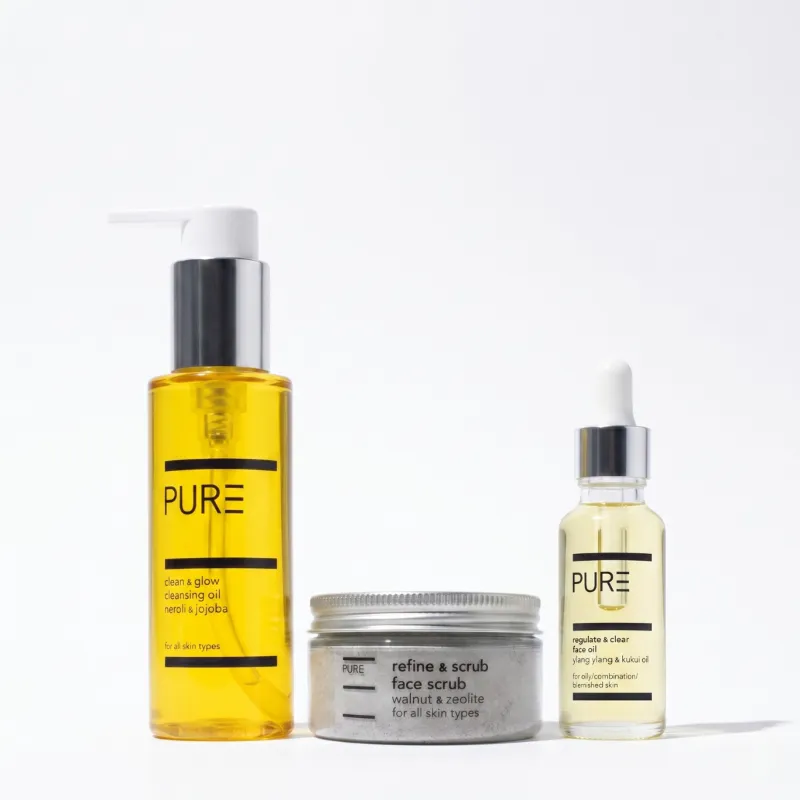 PURE Spa Skincare Clear in 3 three-step blemish routine kit
