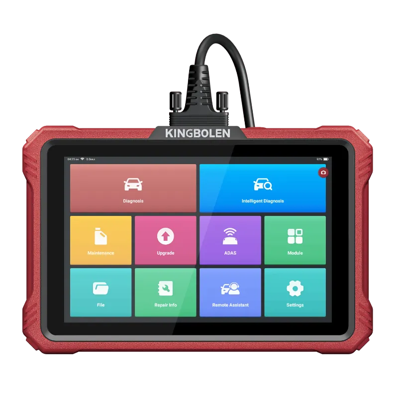 Kingbolen K10 Elite 10-inch wired scan tool with topology mapping on touchscreen display