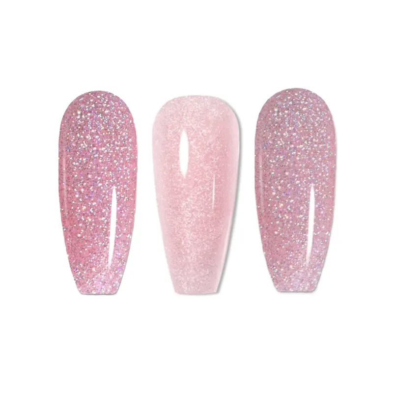 Tuesday in Love Shimmer Magic Gift Set with three shimmer gel polish bottles, nail file, and French manicure stamp in gold and white box