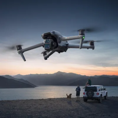 DJI drones Air 3S compact foldable quad-copter with large sensor camera