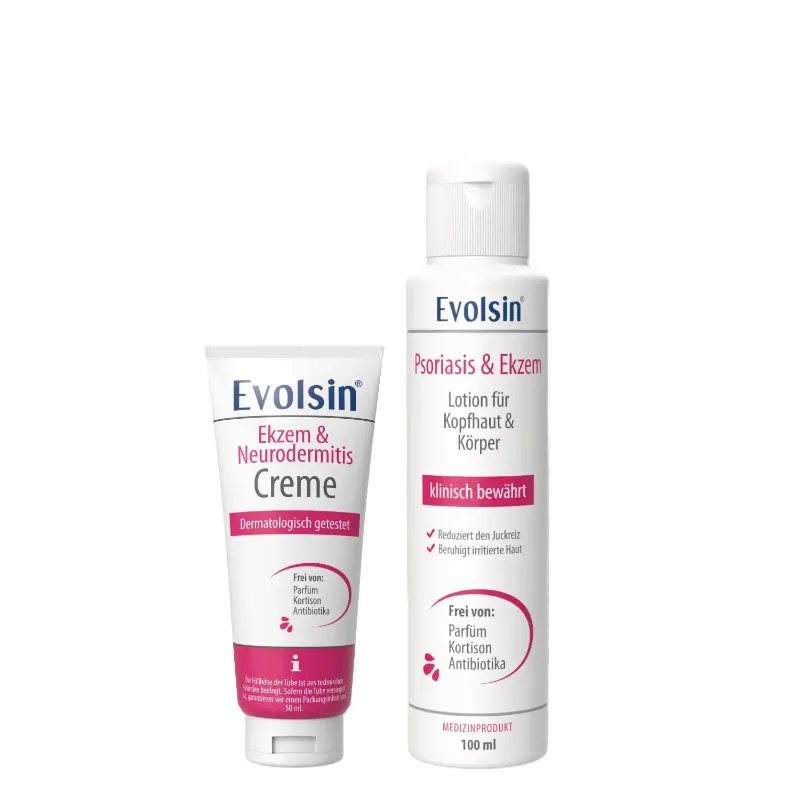 Evolsin Medical Ekzem Hautpflege Set with cream and lotion for eczema-prone skin
