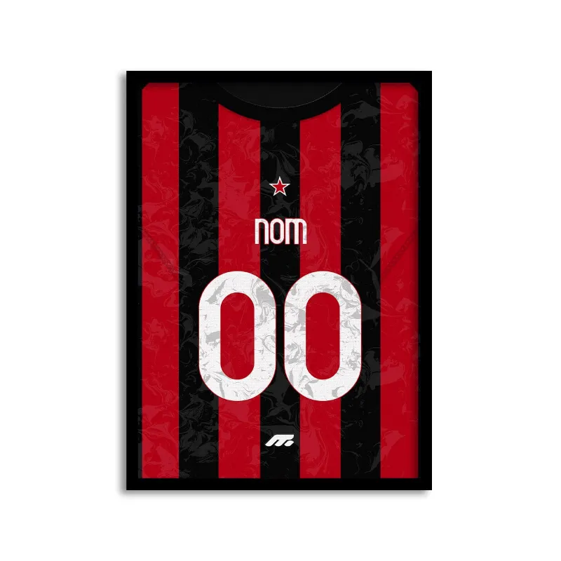 MYCASE FC AFFICHE AC MILAN - DOMICILE AC Milan home kit poster