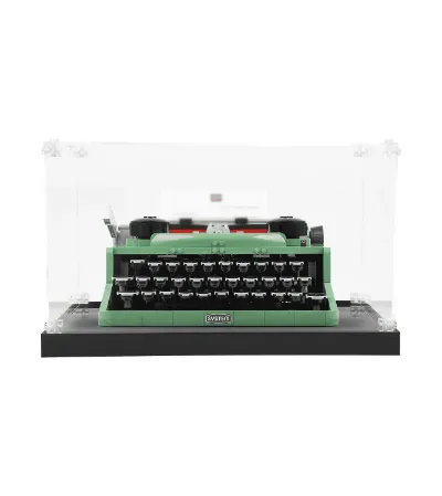 ICUANUTY Display Case for LEGO Ideas Typewriter 21327, clear acrylic with protective film