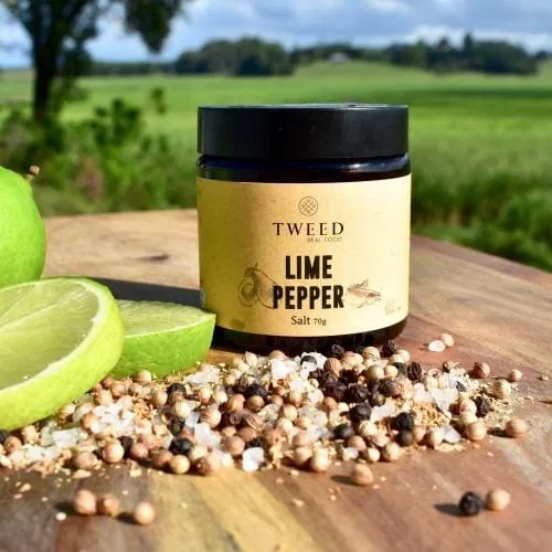 Tweed Real Food Lime Pepper Grinder Salt (Wholesale) large jar
