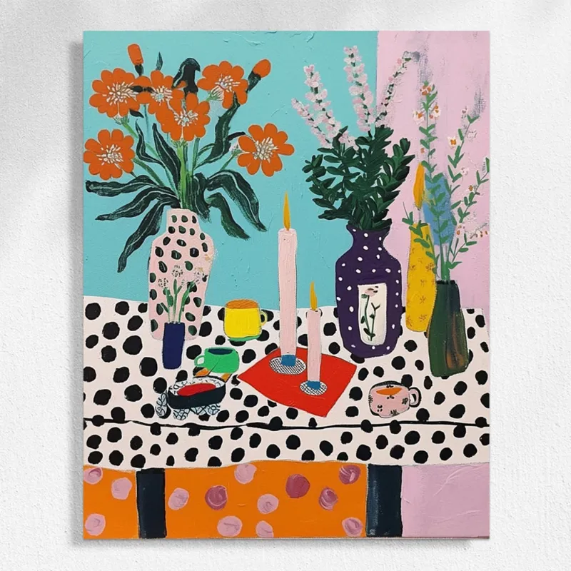 Maikoo Art A Feast of Color and Light paint by numbers kit showing a vibrant, illuminated scene