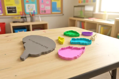 Fun House Toys Brain Play Dough Stencil Kit 3D printed base for hands-on brain anatomy learning
