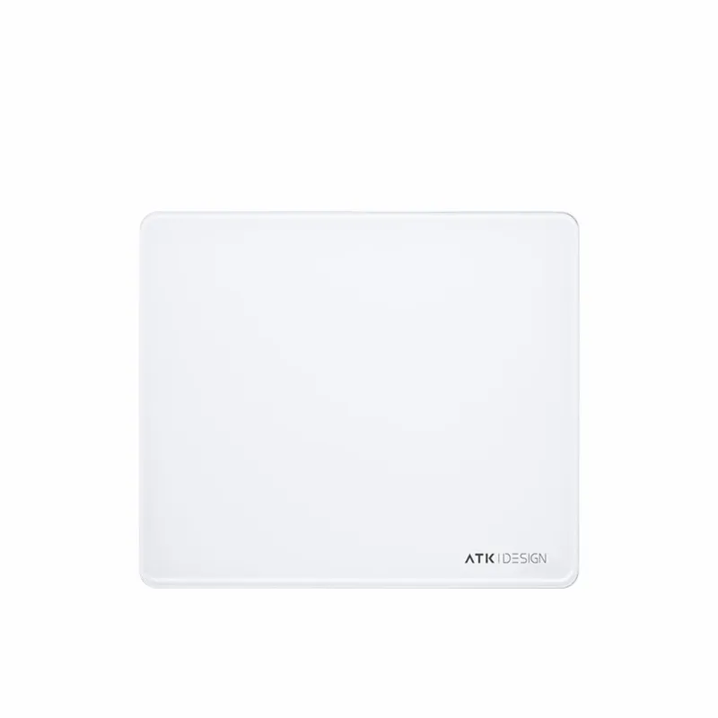 ATK Gaming Gear Micro-Etched Tempered Glass Gaming Mouse Pad with chamfered edges and artwork