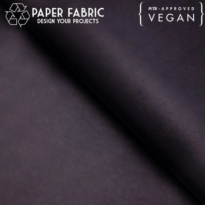 Corkadia Black washable paper fabric 100x100cm PAF-25, a folded black kraft paper fabric sheet