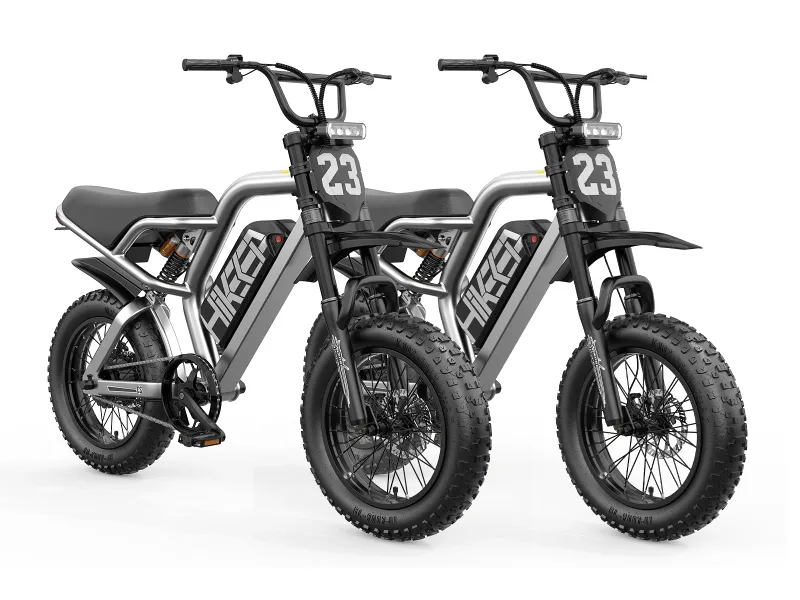 HiKeep K6 Mini electric dirt bike with full suspension and fat tires