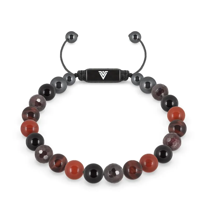 VOLTLIN Root Chakra Shambala Bracelet with multi-gemstones