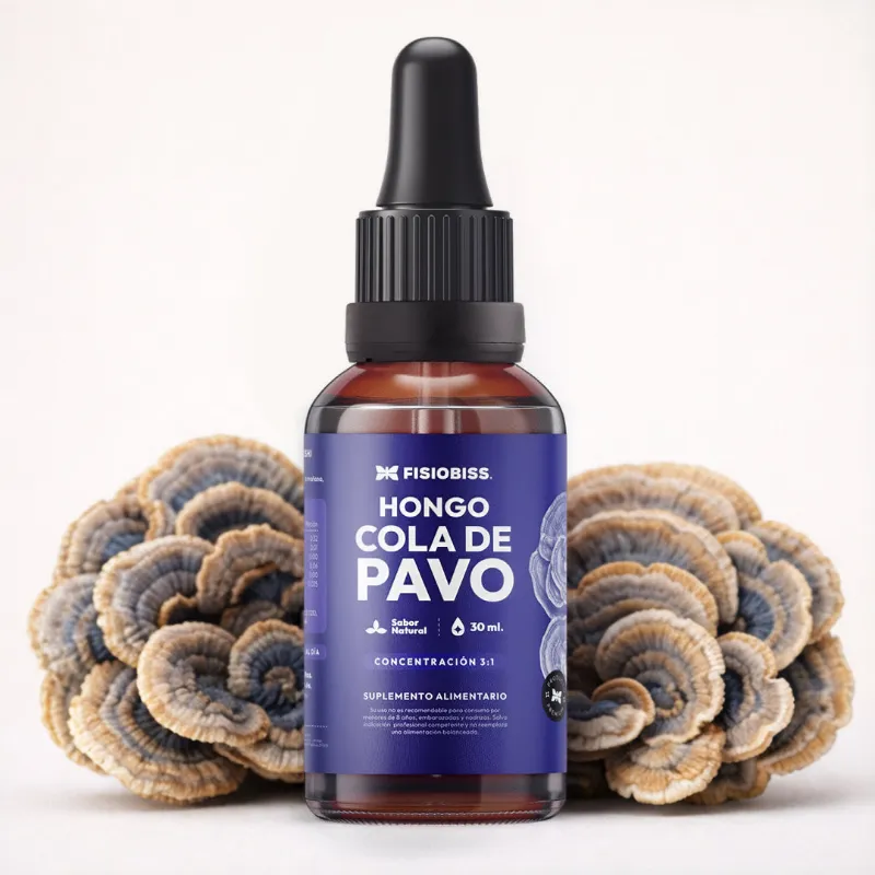 Fisiobiss Cola De Pavo extract bottle for immune support