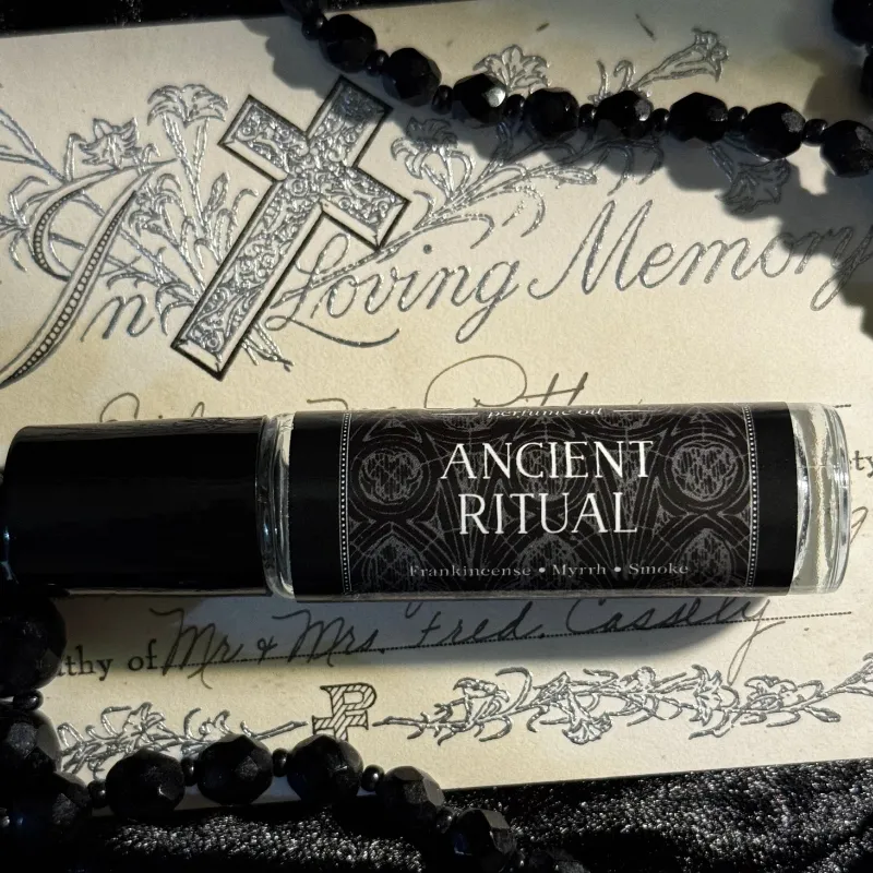 Spirit Nest Ancient Ritual Perfume Oil Roller bottle with frankincense and myrrh fragrance