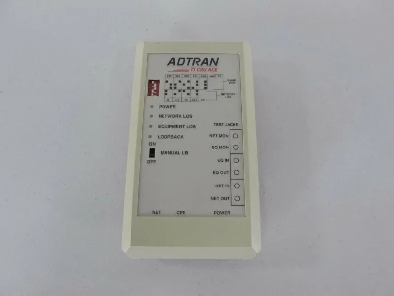 ZeereeZ Adtran T1 CSU ACE (1200022L2) full-featured T1 channel service unit on a plain background