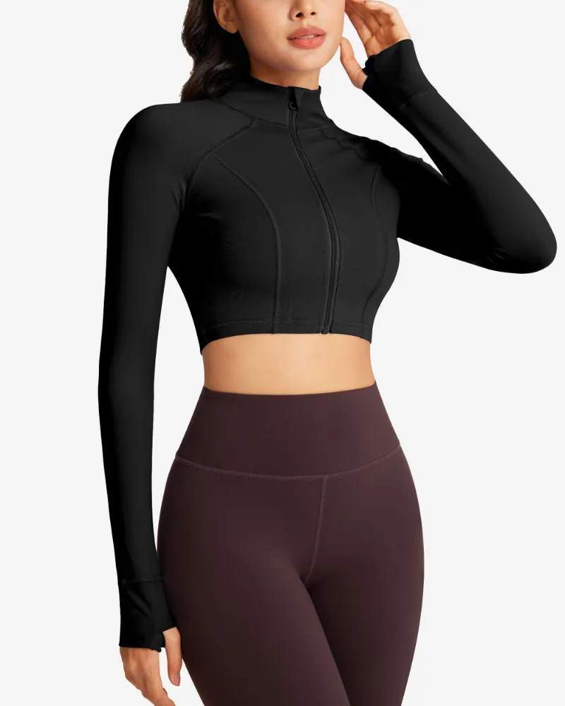 QUEENIEKE Cropped Running Jackets 220103 with thumb holes