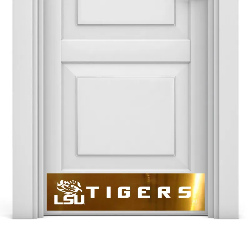 Deck the Door Decor LSU Tigers Engraved Door Kick Plate with officially licensed collegiate graphics