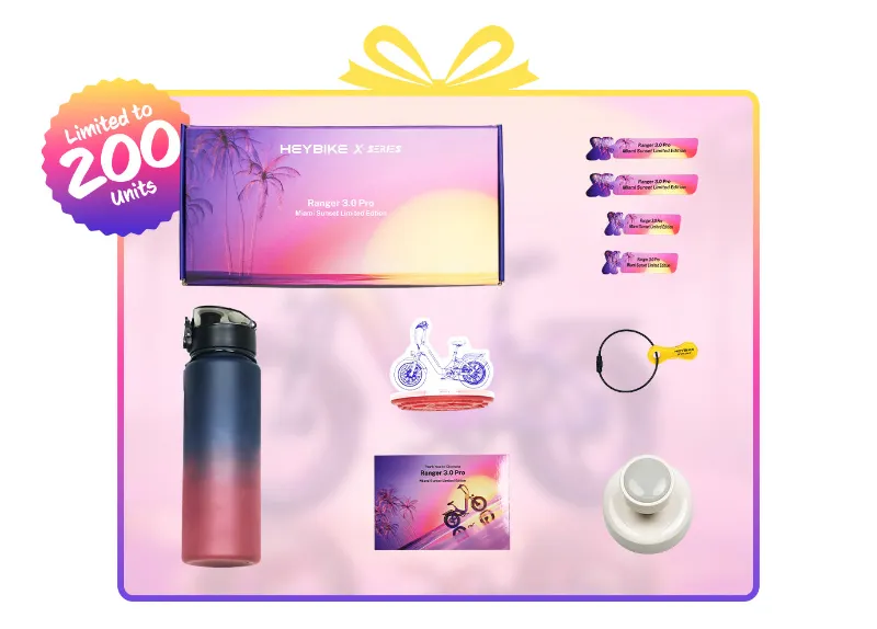 Heybike Limited Miami Sunset Gift Pack