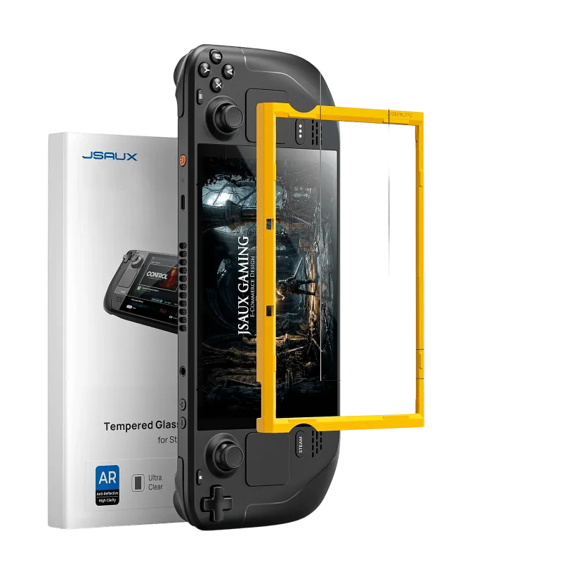 JSAUX Obsidian AR Screen Protector for Steam Deck LCD & OLED anti-glare tempered glass