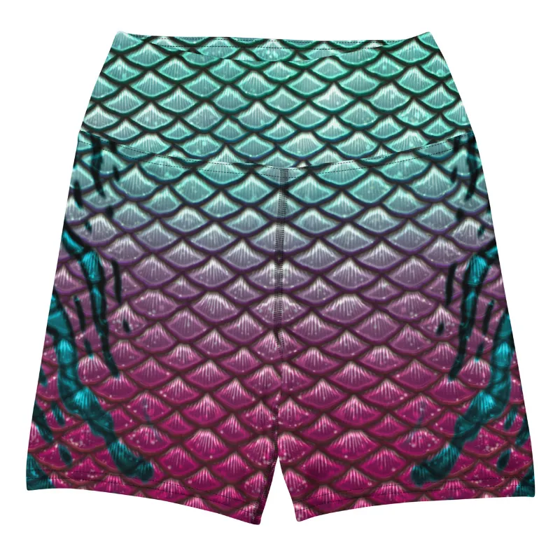 Sereia Guardiã Aphrodite Yoga Shorts with high waistband in soft stretch fabric