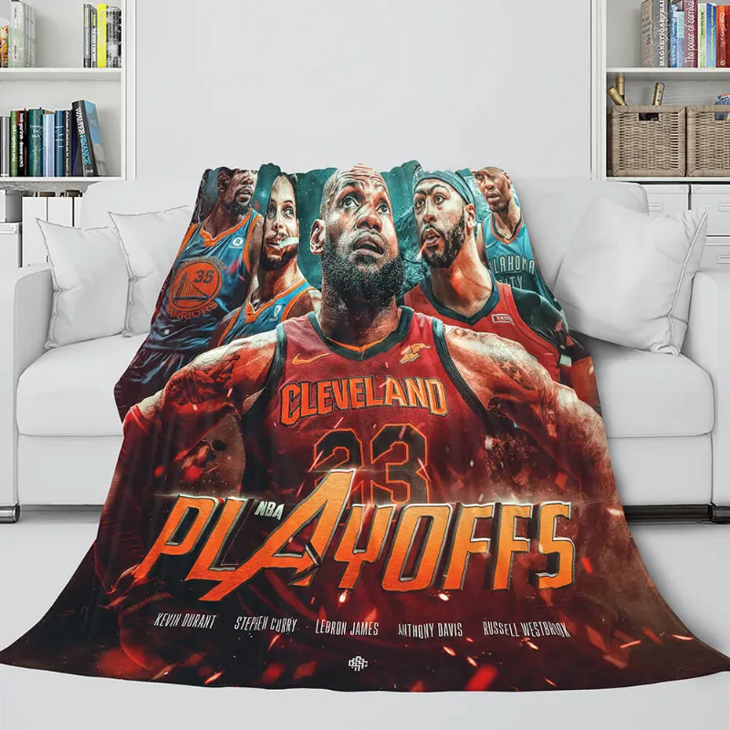 EBuycos Basketball Team Cosplay Blanket Flannel Fleece Throw, showing folded blanket with basketball team design