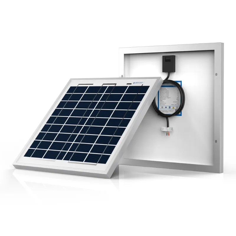 ACOPOWER 15 Watt 12 Volt Polycrystalline Solar Panel with mounting holes and junction box