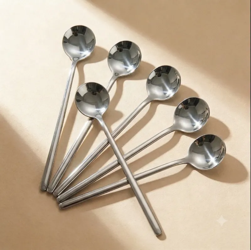 Mushroom Cups Coffee spoon x6 Stainless Steel SET photo of six spoons