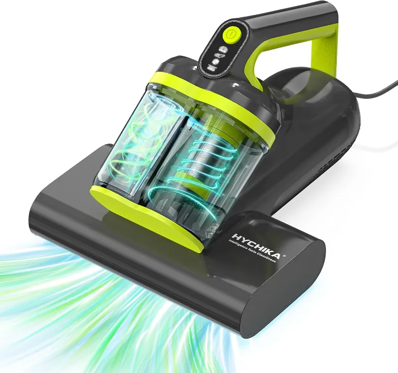 HYCHIKA Mattress Vacuum Cleaner 16kPa UV-C bed vacuum with HEPA filter and tapping function